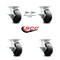 Service Caster 5 Inch Kingpinless Rubber on Steel Wheel Caster Brakes 2 Swivel Locks SCC, 4PK SCC-KP30S520-RSR-SLB-BSL-2-SLB-2 - alternate 6